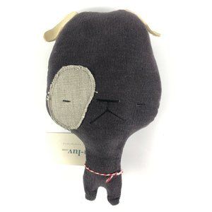 H Luv Handmade Cotton Leather Dog Plush Doll Toy